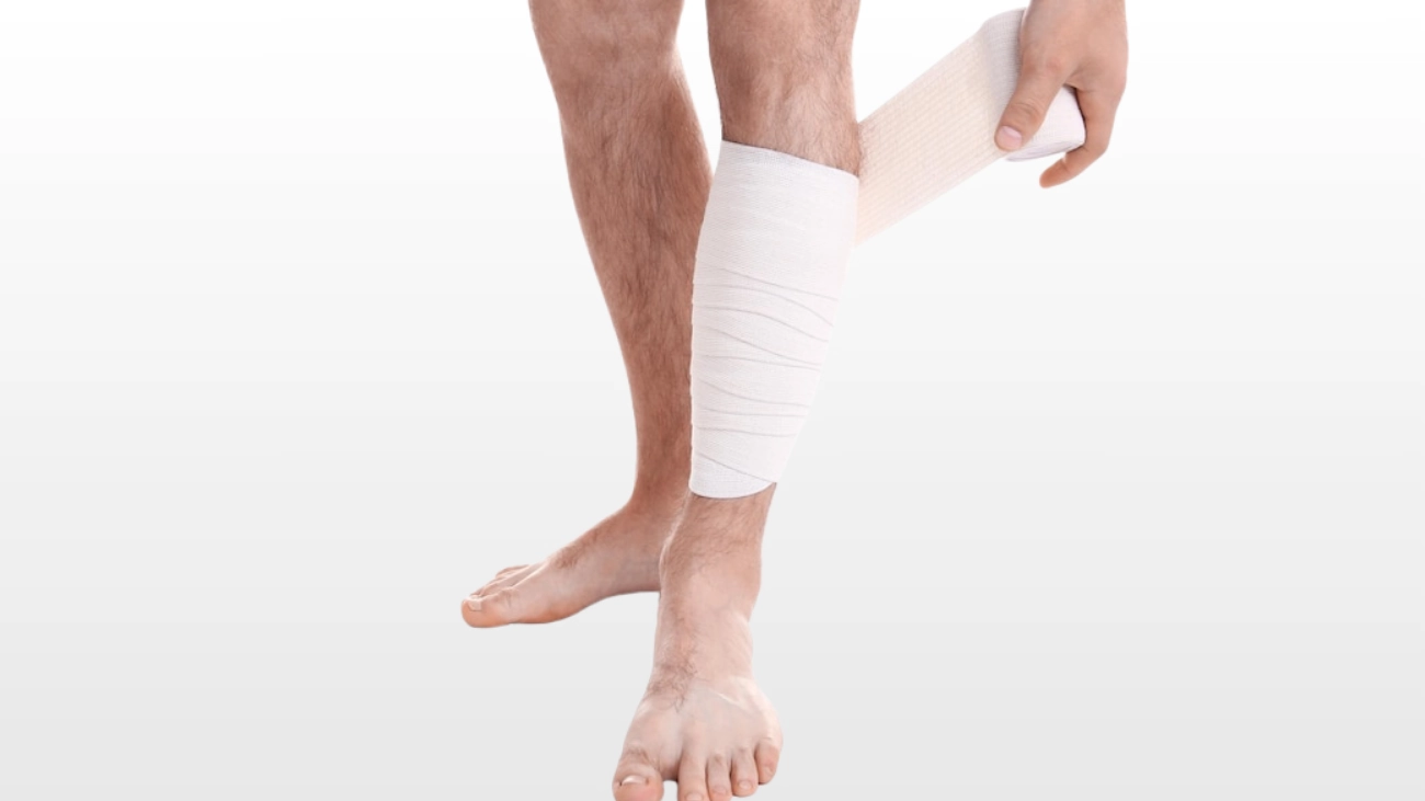 Sprain treatment therapy for leg injuries