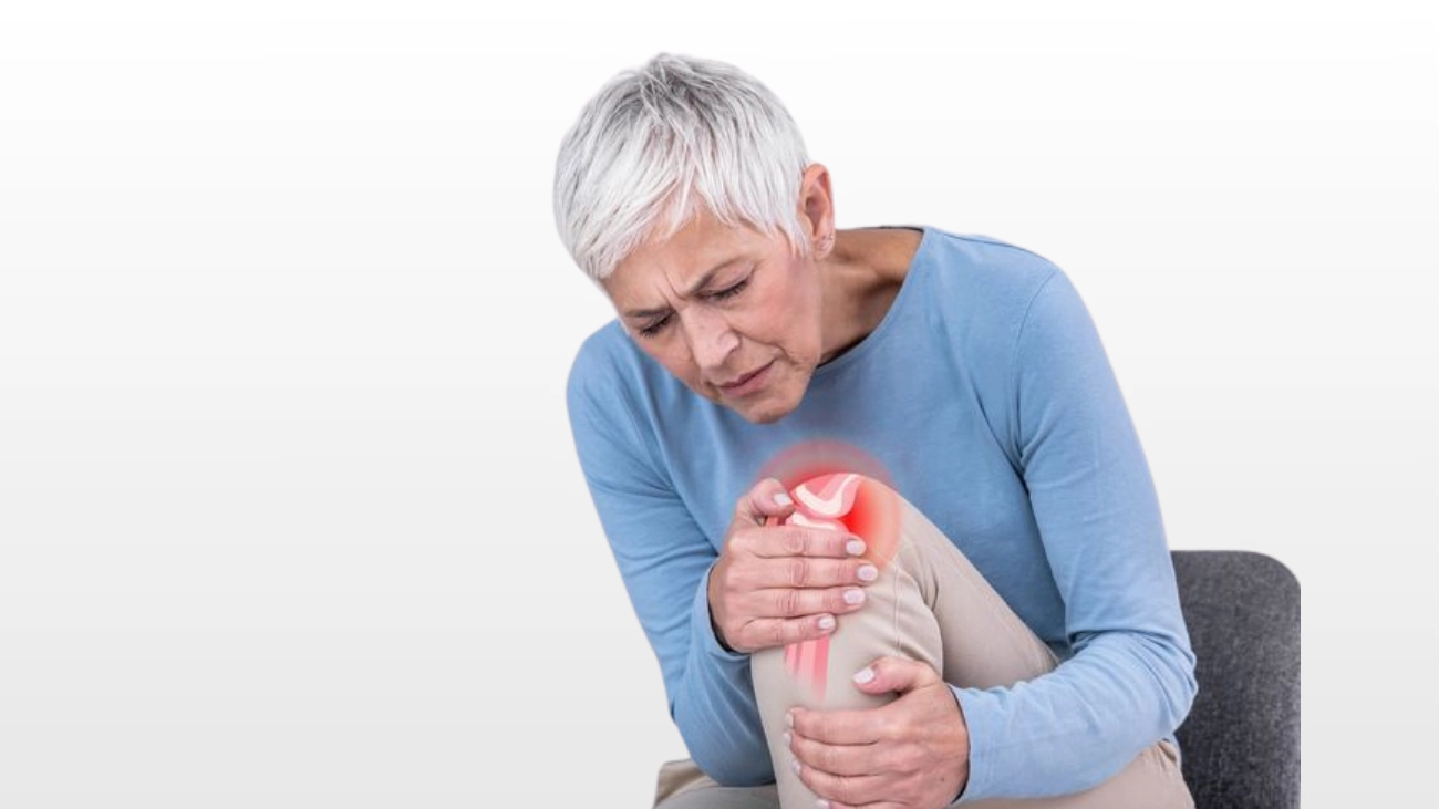 Physical therapy for knee pain treatment session