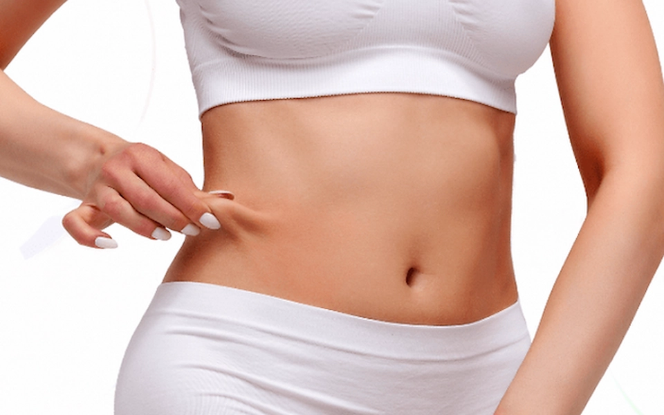 Client consultation for fat dissolving injections.