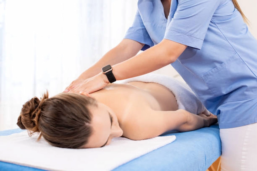 Therapeutic massage session for relaxation and recovery