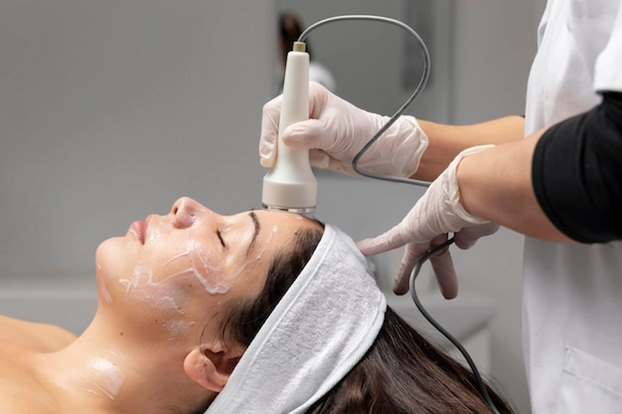 Chemical Peel session enhancing skin vitality