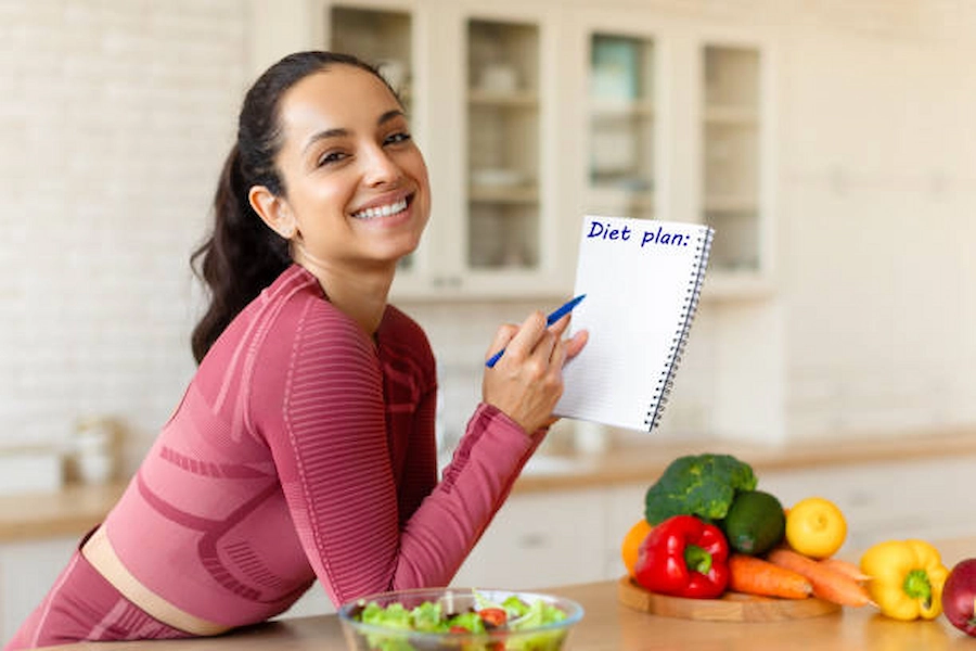 Healthy diet plan for weight loss image